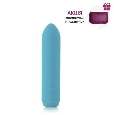 Минивибратор Je Joue - Classic Bullet Vibrator Teal с глубокой вибрацией и фиксацией на палец SO3030 фото