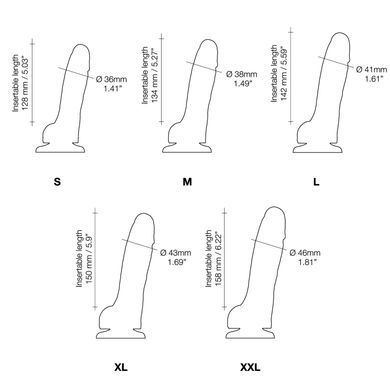 Реалістичний фалоімітатор Strap-On-Me Sliding Skin Realistic Dildo Fuchsia - M, ефект рухливої шкіри SO6255 фото