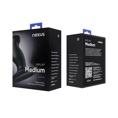 Вибромассажер простаты Nexus G-Play Plus M Black, макс. диаметр 3 см, перезаряжаемый GPM001 фото