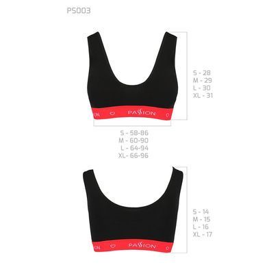Спортивный топ на широких бретелях Passion PS003 TOP black, size L SO4211 фото