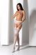 Еротичні ажурні колготки-бодістокінг Passion S029 One Size, white, пояс та панчохи, з доступом SO8959 фото 5