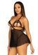 Пеньюар Leg Avenue Lace and mesh babydoll & panty Black S SO9163 фото 5