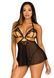 Пеньюар Leg Avenue Lace and mesh babydoll & panty Black S SO9163 фото 6