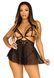 Пеньюар Leg Avenue Lace and mesh babydoll & panty Black S SO9163 фото 4