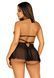 Пеньюар Leg Avenue Lace and mesh babydoll & panty Black S SO9163 фото 7