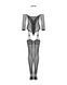 Нейлоновый бодистокинг с имитацией чулок Obsessive Bodystocking G333 S/M/L, black, с доступом SO7699 фото 4