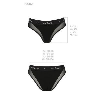 Трусики с прозрачной вставкой Passion PS002 PANTIES black, size XL SO4194 фото