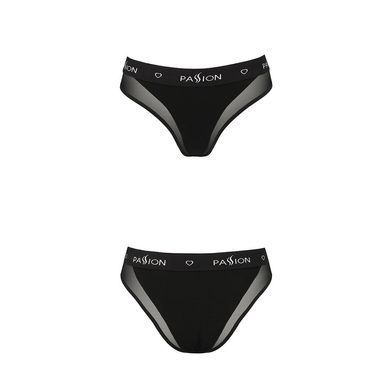 Трусики с прозрачной вставкой Passion PS002 PANTIES black, size XL SO4194 фото