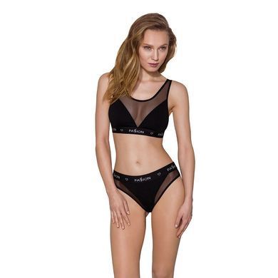 Трусики с прозрачной вставкой Passion PS002 PANTIES black, size XL SO4194 фото