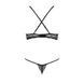 Комплект белья QUENTRIS BIKINI black S/M - Passion Exclusive, стринги и полуоткрытый лиф PS26602 фото 6