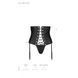 Пояс-корсет з екошкіри Celine Set black L/XL &mdash; Passion: шнурівка, знімні пажі для панчіх, стрінги SO6409 фото 7