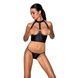 Комплект белья с открытой грудью Passion GENEVIA SET WITH OPEN BRA XXL/XXXL black, корсет, стринги SO8441 фото 1
