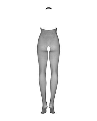 Бодистокинг из мелкой сетки с открытой грудью и доступом Obsessive Bodystocking N101 S/M/L, черный, SO7250 фото
