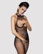 Бодистокинг из мелкой сетки с открытой грудью и доступом Obsessive Bodystocking N101 S/M/L, черный, SO7250 фото 1