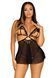 Пеньюар Leg Avenue Lace and mesh babydoll & panty Black L SO9165 фото 1