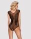 Бодистокинг из крупной сетки с кружевом Obsessive B112 teddy S/M/L, черный, с доступом SO7201 фото 2