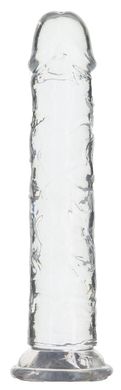 Прозорий фалоімітатор ADDICTION Vertical Dong 8″, присоска, діаметр 3,8 см, віброкуля в подарунок SO7755 фото