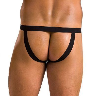 Чоловічі сліпи на шнурівці Passion 044 Slip Ben L/XL Black, екошкіра, люверси SO7603 фото