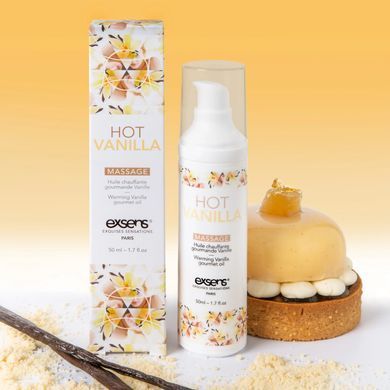 Массажное масло EXSENS Hot Vanilla 50мл разогревающее, без сахара, без парабенов, съедобное SO2357 фото