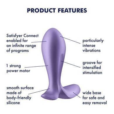 Анальная смарт-пробка с вибрацией Satisfyer Intensity Plug Purple SO8626 фото