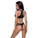 Комплект белья ARIN SET black XXL/XXXL - Passion Exclusive: сетчатый лиф и стринги PS25403 фото 2