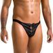 Чоловічі сліпи на шнурівці Passion 044 Slip Ben L/XL Black, екошкіра, люверси SO7603 фото 2