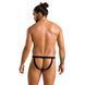 Чоловічі сліпи на шнурівці Passion 044 Slip Ben L/XL Black, екошкіра, люверси SO7603 фото 5