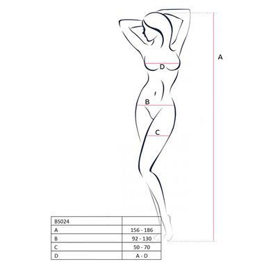 Бодистокинг Passion BS024 white, комбинезон, имитация чулок и пояса PBS024W фото