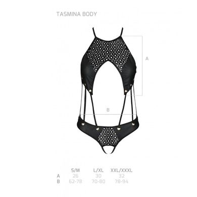 Распродажа!!! Боди из эко-кожи с ремешками и перфорацией Tamaris Body black L/XL — Passion SO5793 фото