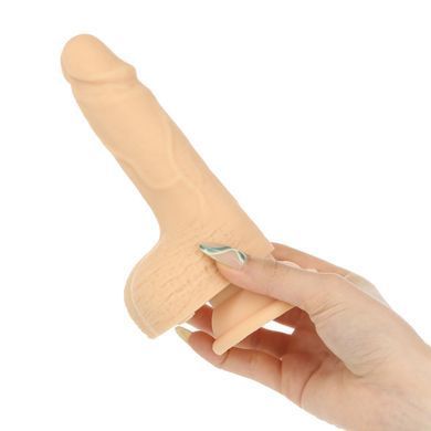 Фалоімітатор-пульсатор Naked Addiction 6.5&Prime; Thrusting Dong With Remote, рухи вперед-назад, пульт ДК SO7756 фото