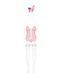 Эротический костюм зайки Obsessive Bunny suit 4 pcs costume pink S/M, розовый, топ с подвязками, тру SO7254 фото 5