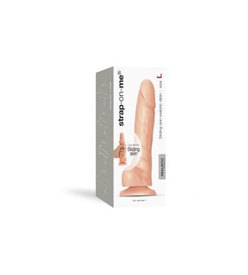 Реалістичний фалоімітатор Strap-On-Me Sliding Skin Realistic Dildo Vanille - L, ефект рухливої шкіри SO6261 фото