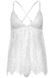 Пеньюар Leg Avenue Floral lace babydoll & string White S SO9172 фото 3