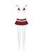 Эротический костюм школьницы с мини-юбкой Obsessive Schooly 5pcs costume L/XL бело-красный, топ, юбк SO7305 фото 5