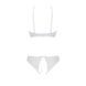 Комплект: бра, трусики с ажурным декором и открытым шагом Ursula Set white L/XL &mdash; Passion SO5844 фото 4