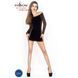Бодистокинг Passion BS025 black, платье-сетка, спущенное плечо, длинный рукав PBS025B фото 2
