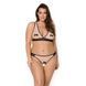 Комплект белья Passion Viena Set 6XL/7XL beige, лиф, стринги с доступом, бантики SO7116 фото 1