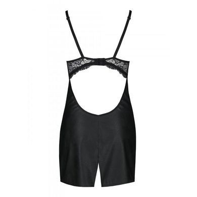 Бебі-дол з еко-шкіри та мережива Loona Chemise black L/XL - Passion SO5358 фото
