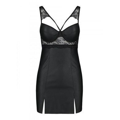 Бебі-дол з еко-шкіри та мережива Loona Chemise black L/XL - Passion SO5358 фото