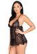 Пеньюар Leg Avenue Floral lace babydoll & string Black L SO9171 фото 6