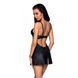 Бебі-дол з еко-шкіри та мережива Loona Chemise black L/XL - Passion SO5358 фото 2