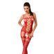 Бодістокінг Passion BS054 red, комбінезон, імітація панчох, відкритий животик PBS054R фото 1
