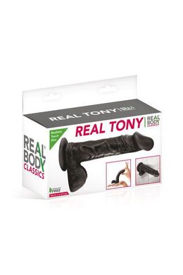Фаллоимитатор Real Body - Real Tony Black, TPE, диаметр 3,5см SO3721 фото