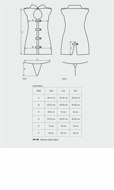 Эротический костюм стюардессы Obsessive Stewardess 3 pcs costume grey L/XL, серый, платье, стринги, SO7309 фото