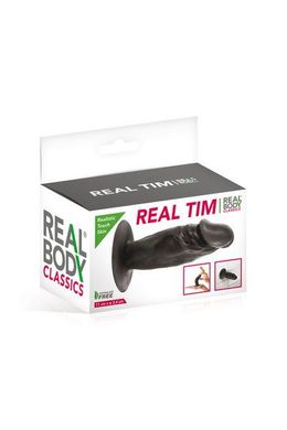 Фаллоимитатор Real Body - Real Tim Black, TPE, диаметр 3,4см SO3722 фото