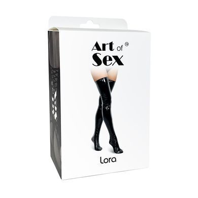Сексуальные виниловые чулки Art of Sex - Lora, размер S, цвет черный SO7342 фото