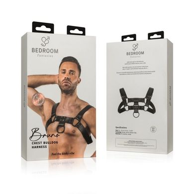 Портупея Bedroom Fantasies Bruno Chest Bulldog Harness - Black SO8828 фото