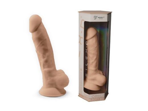 Фаллоимитатор SilexD Tomas Flesh (MODEL 1 size 9in), двухслойный, силикон+Silexpan, диаметр 4,9см SO2388 фото