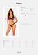 Кружевной бюстгальтер с треугольной чашкой Obsessive Estiqua bra M/L, черный, широкие лямки SO7259 фото 5