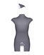Эротический костюм стюардессы Obsessive Stewardess 3 pcs costume grey L/XL, серый, платье, стринги, SO7309 фото 6